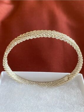 Tiffany & Co. Mesh Weave Bangle Bracelet in Sterling Silver 925
